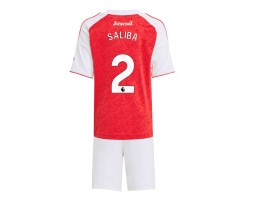Arsenal William Saliba #2 Hemmatröja Barn 2025-26 Kortärmad (+ Korta byxor)