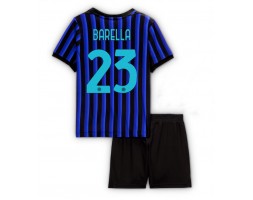 Inter Milan Nicolo Barella #23 Hemmatröja Barn 2025-26 Kortärmad (+ Korta byxor)