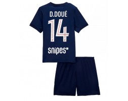 Paris Saint-Germain Desire Doue #14 Hemmatröja Barn 2025-26 Kortärmad (+ Korta byxor)