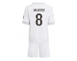 Real Madrid Federico Valverde #8 Hemmatröja Barn 2025-26 Kortärmad (+ Korta byxor)