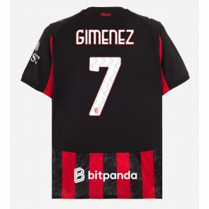 AC Milan Santiago Gimenez #7 Hemmatröja 2025-26 Kortärmad