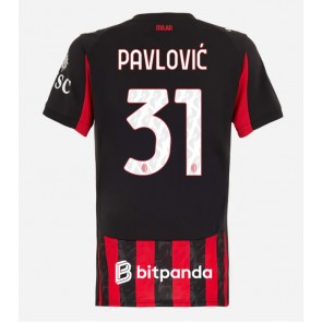 AC Milan Strahinja Pavlovic #31 Hemmatröja Dam 2025-26 Kortärmad