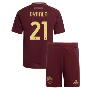 AS Roma Paulo Dybala #21 Hemmatröja Barn 2024-25 Kortärmad (+ Korta byxor)