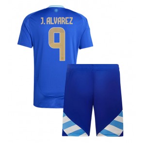 Argentina Julian Alvarez #9 Bortatröja Barn Copa America 2024 Kortärmad (+ Korta byxor)
