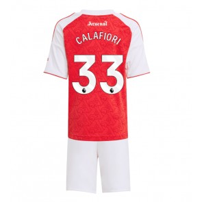 Arsenal Riccardo Calafiori #33 Hemmatröja Barn 2025-26 Kortärmad (+ Korta byxor)