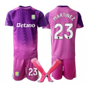 Aston Villa Emiliano Martinez #23 Målvakt Tredje Tröja Barn 2025-26 Kortärmad (+ Korta byxor)