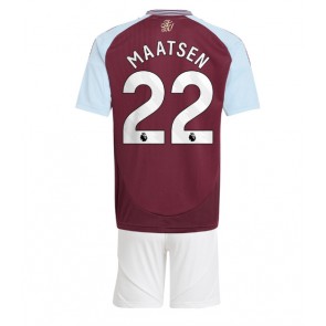 Aston Villa Ian Maatsen #22 Hemmatröja Barn 2024-25 Kortärmad (+ Korta byxor)