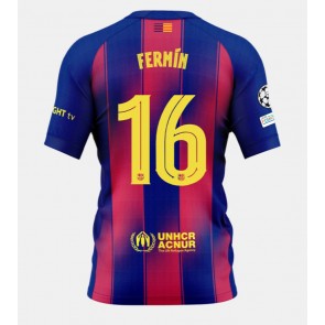 Barcelona Fermin Lopez #16 Hemmatröja 2025-26 Kortärmad