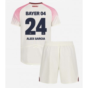 Bayer Leverkusen Aleix Garcia #24 Bortatröja Barn 2025-26 Kortärmad (+ Korta byxor)