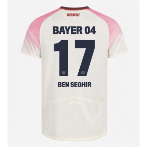 Bayer Leverkusen Eliesse Ben Seghir #17 Bortatröja 2025-26 Kortärmad