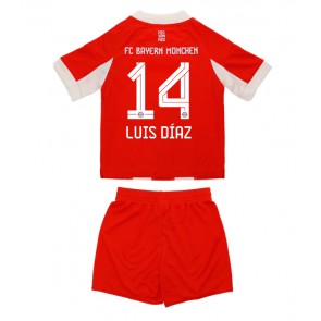 Bayern Munich Luis Diaz #14 Hemmatröja Barn 2025-26 Kortärmad (+ Korta byxor)