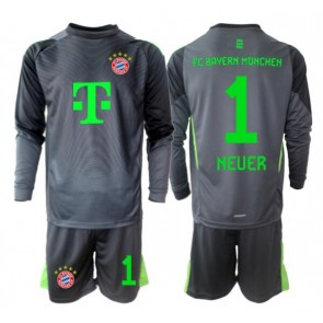 Bayern Munich Manuel Neuer #1 Målvakt Bortatröja Barn 2025-26 Långärmad (+ Korta byxor)