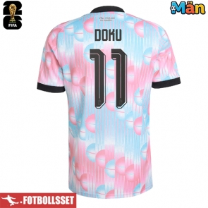 Belgien Jeremy Doku #11 Bortatröja VM 2026 Kortärmad
