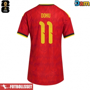 Belgien Jeremy Doku #11 Hemmatröja Dam VM 2026 Kortärmad