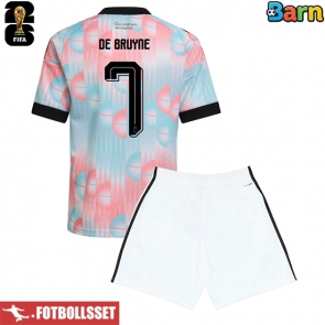 Belgien Kevin De Bruyne #7 Bortatröja Barn VM 2026 Kortärmad (+ Korta byxor)