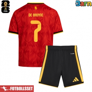 Belgien Kevin De Bruyne #7 Hemmatröja Barn VM 2026 Kortärmad (+ Korta byxor)
