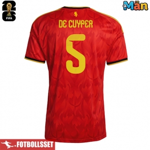 Belgien Maxim De Cuyper #5 Hemmatröja VM 2026 Kortärmad
