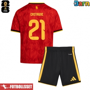 Belgien Timothy Castagne #21 Hemmatröja Barn VM 2026 Kortärmad (+ Korta byxor)
