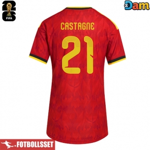 Belgien Timothy Castagne #21 Hemmatröja Dam VM 2026 Kortärmad