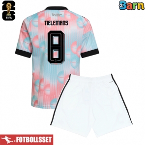 Belgien Youri Tielemans #8 Bortatröja Barn VM 2026 Kortärmad (+ Korta byxor)
