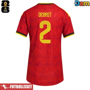 Belgien Zeno Debast #2 Hemmatröja Dam VM 2026 Kortärmad