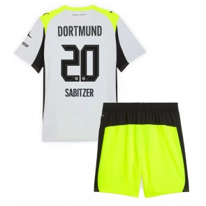 Borussia Dortmund Marcel Sabitzer #20 Bortatröja Barn 2025-26 Kortärmad (+ Korta byxor)