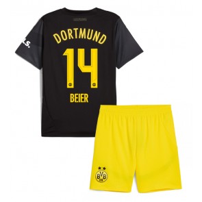 Borussia Dortmund Maximilian Beier #14 Bortatröja Barn 2024-25 Kortärmad (+ Korta byxor)