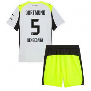 Borussia Dortmund Ramy Bensebaini #5 Bortatröja Barn 2025-26 Kortärmad (+ Korta byxor)