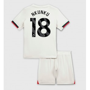 Chelsea Christopher Nkunku #18 Bortatröja Barn 2025-26 Kortärmad (+ Korta byxor)