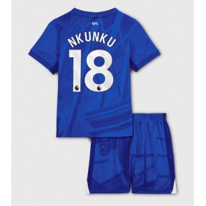 Chelsea Christopher Nkunku #18 Hemmatröja Barn 2025-26 Kortärmad (+ Korta byxor)