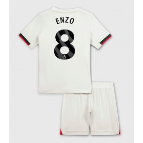Chelsea Enzo Fernandez #8 Bortatröja Barn 2025-26 Kortärmad (+ Korta byxor)