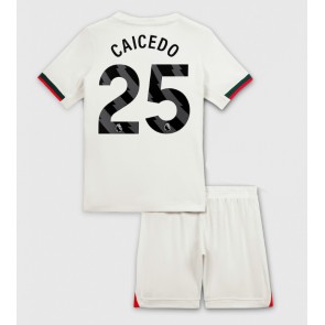 Chelsea Moises Caicedo #25 Bortatröja Barn 2025-26 Kortärmad (+ Korta byxor)