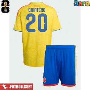 Colombia Juan Fernando Quintero #20 Hemmatröja Barn VM 2026 Kortärmad (+ Korta byxor)