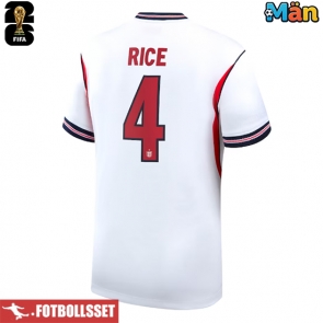 England Declan Rice #4 Hemmatröja VM 2026 Kortärmad