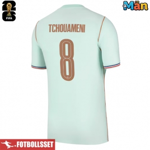 Frankrike Aurelien Tchouameni #8 Bortatröja VM 2026 Kortärmad