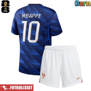 Frankrike Kylian Mbappe #10 Hemmatröja Barn VM 2026 Kortärmad (+ Korta byxor)