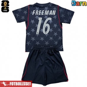 Förenta stater Alex Freeman #16 Bortatröja Barn VM 2026 Kortärmad (+ Korta byxor)