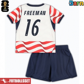 Förenta stater Alex Freeman #16 Hemmatröja Barn VM 2026 Kortärmad (+ Korta byxor)