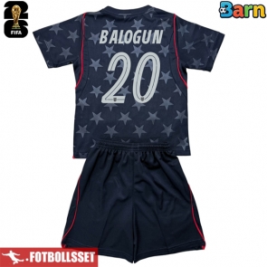 Förenta stater Folarin Balogun #20 Bortatröja Barn VM 2026 Kortärmad (+ Korta byxor)