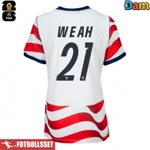 Förenta stater Timothy Weah #21 Hemmatröja Dam VM 2026 Kortärmad