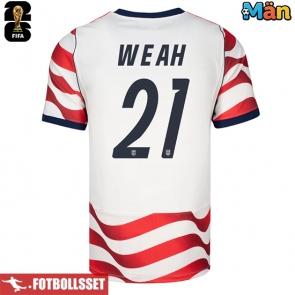 Förenta stater Timothy Weah #21 Hemmatröja VM 2026 Kortärmad