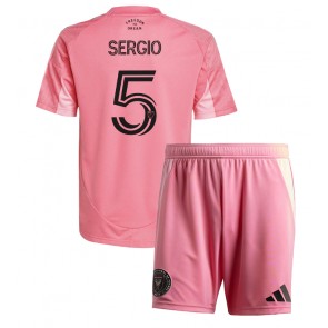 Inter Miami Sergio Busquets #5 Hemmatröja Barn 2025-26 Kortärmad (+ Korta byxor)