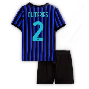 Inter Milan Denzel Dumfries #2 Hemmatröja Barn 2025-26 Kortärmad (+ Korta byxor)