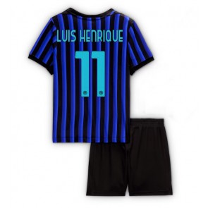 Inter Milan Luis Henrique #11 Hemmatröja Barn 2025-26 Kortärmad (+ Korta byxor)