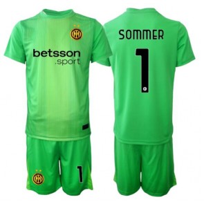 Inter Milan Yann Sommer #1 Målvakt Tredje Tröja Barn 2025-26 Kortärmad (+ Korta byxor)