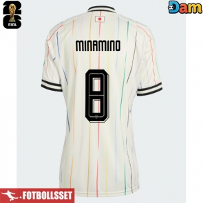 Japan Takumi Minamino #8 Bortatröja Dam VM 2026 Kortärmad