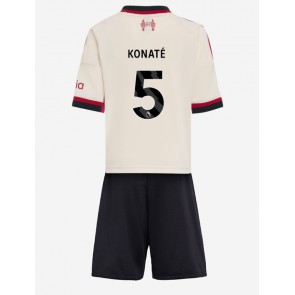 Liverpool Ibrahima Konate #5 Bortatröja Barn 2025-26 Kortärmad (+ Korta byxor)