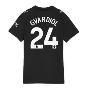 Manchester City Josko Gvardiol #24 Bortatröja Dam 2025-26 Kortärmad