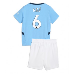 Manchester City Nathan Ake #6 Hemmatröja Barn 2024-25 Kortärmad (+ Korta byxor)
