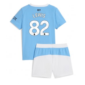 Manchester City Rico Lewis #82 Hemmatröja Barn 2025-26 Kortärmad (+ Korta byxor)